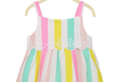 Ριγέ φόρεμα για βρεφικό κορίτσι (3 - 18 μηνών) | ΡΙΓΕ - Energiers - 